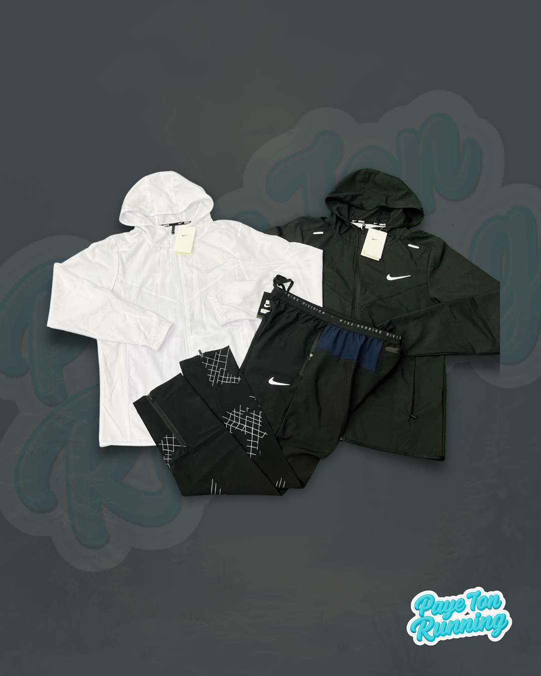 Veste Running Blanc / Noir
